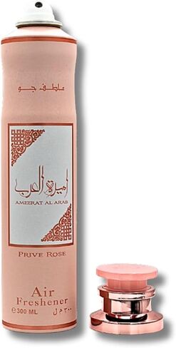 Asdaaf Ameerat Al Arab Prive Rose – Fruity, Floral, Musky, Amber – Air Freshener Spray, 10.1 Ounce in Kuwait