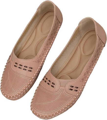 Women's Classic Comfort Leather Penny Loafers Casual Slip-Ons Lightweight Walking Flats Driving Mocs Boat Shoes in Saudi Arabia