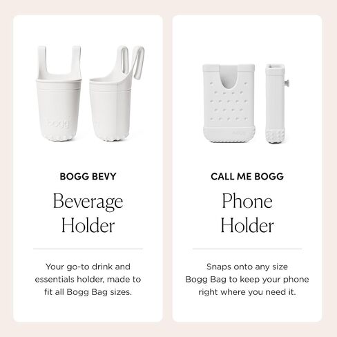 BOGG BAG Original, Large Tote (Blushing) + Bevy Beverage Holder & Call Me Phone Holder (For Shore White) – Durable, Washable, Tip-proof – Beach, Pool, Boat, Work, Sports in Saudi Arabia