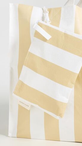 SunnyLife Women's Carryall Beach Bag, Butternut Stripe, One Size in Kuwait