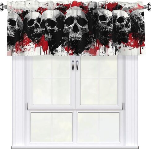 Mid Century Valance Curtain Window Valances Modern Rod Pocket Treatment Decor Short Blackout Curtains for Kitchen Bathroom Living Room in Saudi Arabia