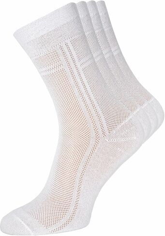 RONDO Ultra Thin Breathable Lightweight Cotton Mens Dress Socks 4 Pack - Crew Length Socks Size 7-9, 9-11, 11-13 in Saudi Arabia