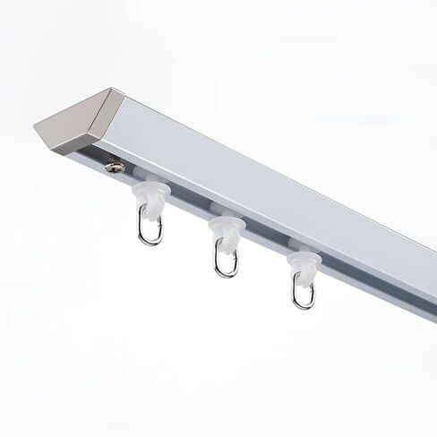 Heavy Duty Ceiling Track System 220ft (70600cm) with Rollers Easy Installation Adjustable Curtain Rod Ideal for Home & Office (White 4.1m/13.5ft) in Saudi Arabia