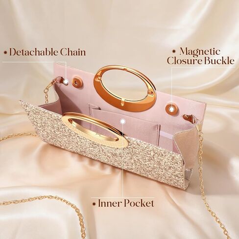 Sequins Clutch Purses for Women Glitter Evening Clutch Cocktail Evening Purse Women Wedding Purse in Kuwait