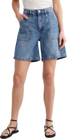 FRAME Women's The Utility Denim Shorts in Kuwait