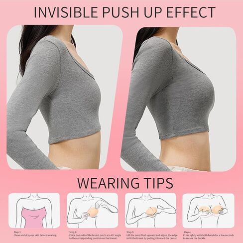 Sticky Bras Push Up Strapless Bra with Medical Grade Adhesive, Clear Strap Bras for Women Backless Invisible Bra in Saudi Arabia