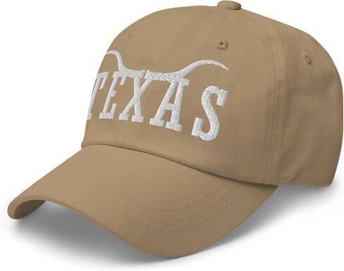 قبعة NX Texas مطرزة بتصميم منحني ومقاس مريح، قبعة طويلة ذات تاج منخفض وقابلة للتعديل in Saudi Arabia