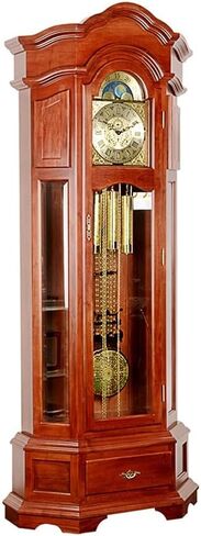 Standing Grandfather Clock Wooden Mantel Clock, Vintage Unique Silent Imitation Mechanical Gear Home Decor Bedroom Ornaments with Pure Copper Inner Frame Home Decor in Saudi Arabia
