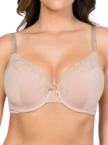 PARFAIT Tess Women's Wired Cotton-Like Lace Accent Everyday T-Shirt Bra Style P50212-Bare-30FF in Kuwait