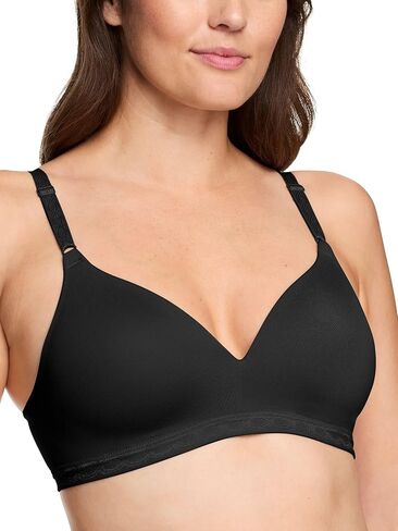 Warner's Women's Blissful Benefits Super Soft Wireless Lightly Lined Comfort Bra Rm1691w, Black, 38B in Kuwait