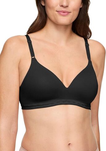 Warner's Women's Blissful Benefits Super Soft Wireless Lightly Lined Comfort Bra Rm1691w, Black, 38B in Kuwait