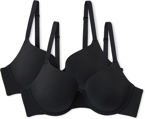 Amazon Essentials Women's Microfiber Full Coverage Bra, Pack of 2 in Kuwait