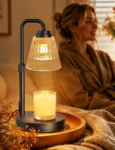 Candle Warmer Lamp with Timer, Dimmable Candle Warmer for Jar Candles, Height Adjustable Wax Melts Warmer, Birthday Gifts for Women Mom, House Warming Gifts New Home Decor in Kuwait
