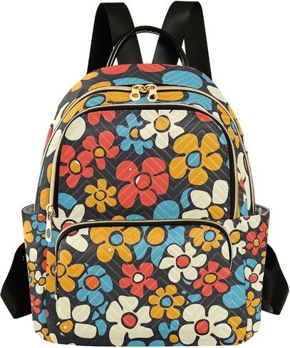 ALAZA Hawaiian Palm Colorful Small Backpack Purse for Women Travel Bag Lightweight Shoulder Bag Fashion Daypack in Kuwait