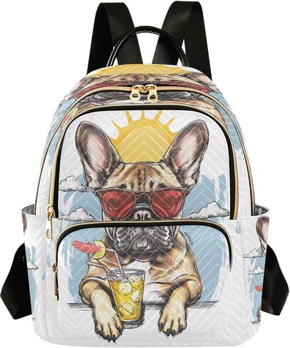 ALAZA Hawaiian Palm Colorful Small Backpack Purse for Women Travel Bag Lightweight Shoulder Bag Fashion Daypack in Kuwait