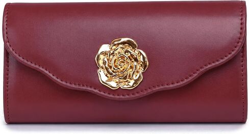Clutch Purses for Women - Golden Flower Evening Bag with Chain Elegant Dressy Formal Handbag Purse in Kuwait