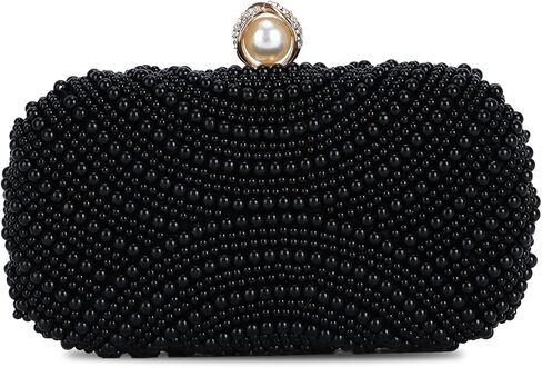 Emprier Pearl Evening Handbags for Women Beaded Clutch Purses with Chain for Wedding Bridal Party Prom in Saudi Arabia