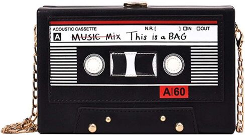 Women Retro Radio Tape-shaped Evening Handbag Party Clutch Purse Chain Shoulder Bag in Saudi Arabia