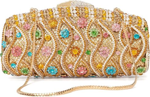 Sweetovo Luxury Crystal Clutch Purse Sparkly Rhinestone Evening Bag for Wedding & Gala, Minaudiere Purse Fits iPhone 14 in Saudi Arabia
