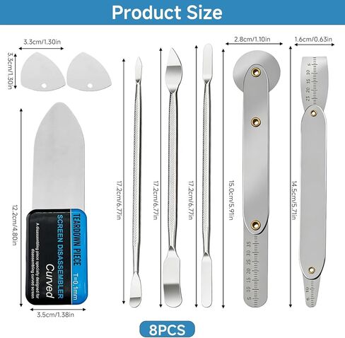 8-Piece Phone Repair Tool Kit, Spudger Pry Tool Set with Ultra-Thin Metal Prying, Electronics Repair Kit for iPhone Laptop Tablet and Watch, Pry Bars and Opening in Kuwait