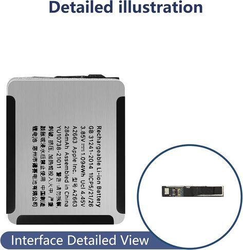 A2663 Battery Compatible with Watch Series 7 41MM & Watch Series 8 41MM Replacement Battery for A2773, A2775, A2772, A2774, A2475, A2476, A2477, A2478 with Repair Tool kit in Kuwait