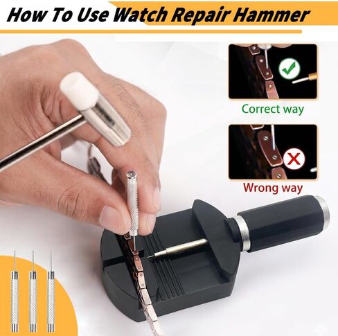 Watch Link Removal Tool 56 in 1 Kit, for Watch Band Detachment and Bracelet Sizing Adjustment​, Watch Chain Sizing Bracelet Adjuster Resizing Tool with Pins Hammer and Spare Needle in Saudi Arabia