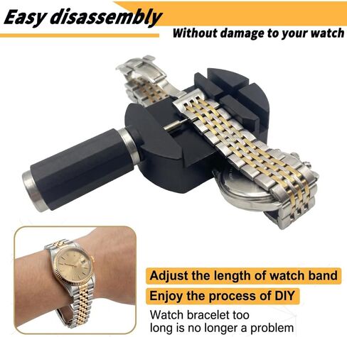Watch Link Removal Tool 56 in 1 Kit, for Watch Band Detachment and Bracelet Sizing Adjustment​, Watch Chain Sizing Bracelet Adjuster Resizing Tool with Pins Hammer and Spare Needle in Saudi Arabia