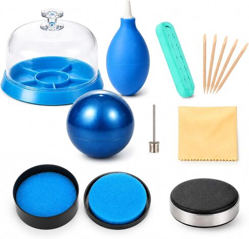8 Pcs Watch Cleaning Kit includes Watch Cleaning Putty, Movement Cover, Waterproof Gasket Paste, Case Open Ball, Air Blower Blaster, Cushion Repair Tools for Watchmaker Watches & Jewelry Care Repair in Kuwait