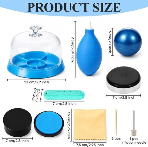 8 Pcs Watch Cleaning Kit includes Watch Cleaning Putty, Movement Cover, Waterproof Gasket Paste, Case Open Ball, Air Blower Blaster, Cushion Repair Tools for Watchmaker Watches & Jewelry Care Repair in Kuwait
