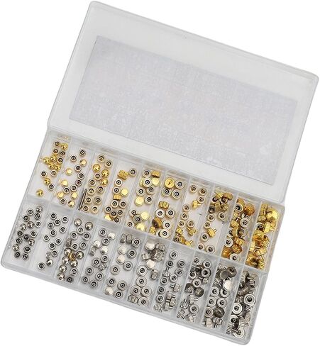 Stainless Steel Watch Crowns Watch Crown Set 300pcs Replacement Parts for Professional Watchmaker Repairers with 3.5mm 4.0mm 4.5mm 5.0mm 6. Round Head Flat Head O in Kuwait