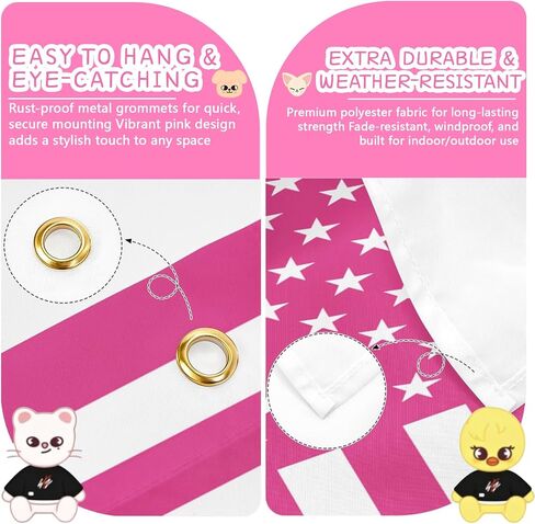 Stray Kids SKZOO Tapestry 3 x 5 FT Pink Skz Flag with 2 Brass Grommets Birthday Party Banner for Dorm Rooms, Bedrooms, Indoors and Outdoors in Saudi Arabia