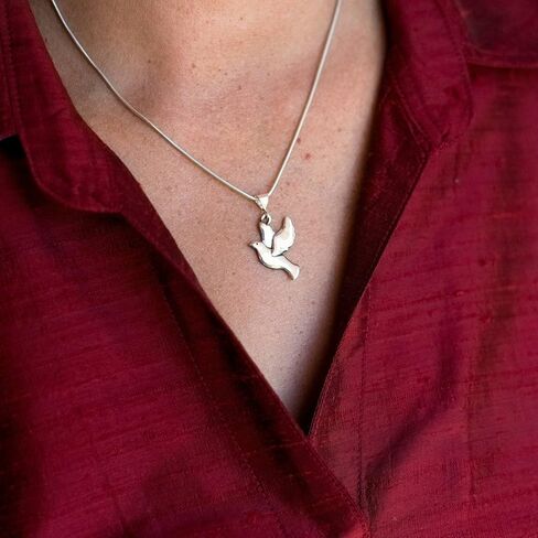 Sterling Silver Dove Pendant Handcrafted in the USA in Saudi Arabia
