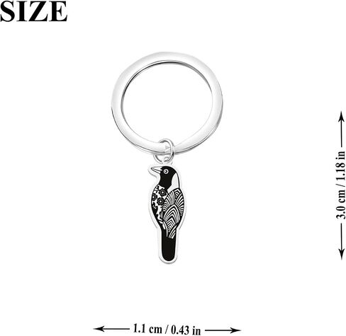OKEYCH Magpie Lover Gift Magpie Themed Keychain Who Loves Magpie Jewelry Australian Bird Merch in Kuwait