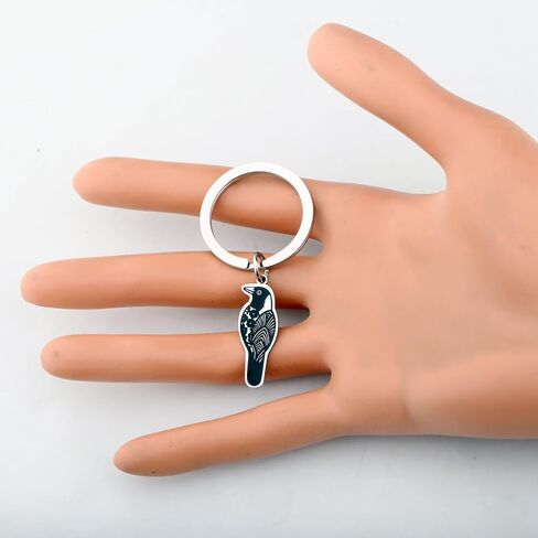OKEYCH Magpie Lover Gift Magpie Themed Keychain Who Loves Magpie Jewelry Australian Bird Merch in Kuwait