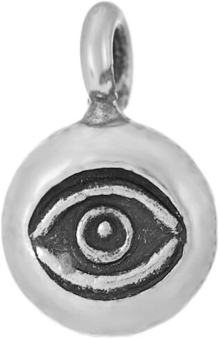 81stgeneration Women's 999 Fine Silver Karen Hill Tribe Tribal Round Small Eye Engraved Pendant in Kuwait