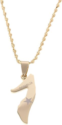 Stainless Steel Somalia Map Jewelry Soomaaliya Pendant Somali Country Maps in Kuwait