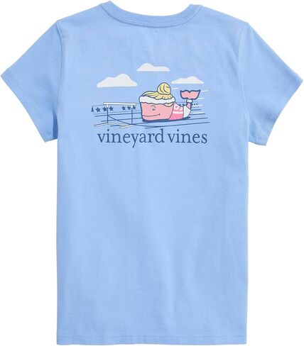 Vineyard Vines Girls' Girls' Track and Field Whale Short-Sleeve Pocket Tee in Kuwait
