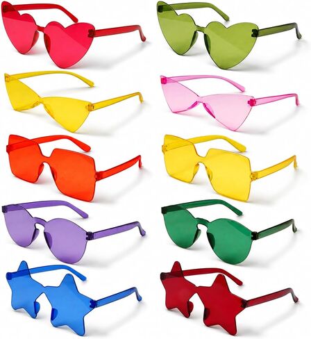 KatchOn Luau Glasses - Pack of 12 | Photo Booth Props, Aloha Party Decorations in Kuwait