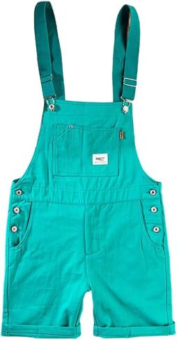 sunongvt Men's Casual Bib Overalls Shorts Plus Size Summer Adjustable Straps Workout Jumpsuit Multiple Colors Rompers in Kuwait