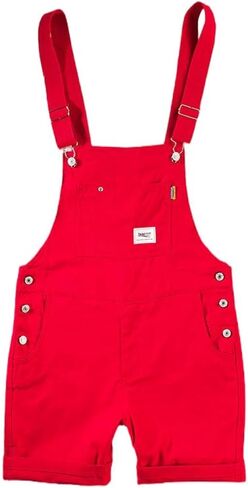 sunongvt Men's Casual Bib Overalls Shorts Plus Size Summer Adjustable Straps Workout Jumpsuit Multiple Colors Rompers in Kuwait