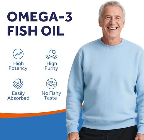 Doctor's Recipes Omega-3 Fish Oil with Vitamin D3 K2, 1100 mg Omega-3 Fatty Acids, D3 5000 iu & K2 100 mcg, for Healthy Heart Brain Eye Support, for Women and Men 60 Softgels in Saudi Arabia
