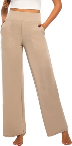 XFIFM Yoga Pants Women's Wide Leg Pants High Waist Elastic Sweatpants pantsLounge Pants with Pockets in Saudi Arabia