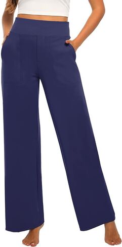 XFIFM Yoga Pants Women's Wide Leg Pants High Waist Elastic Sweatpants pantsLounge Pants with Pockets in Saudi Arabia