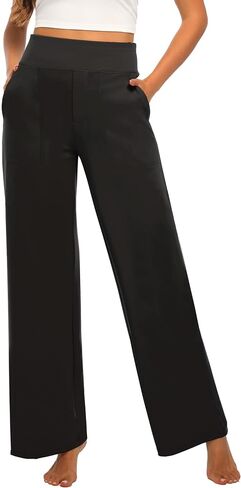 XFIFM Yoga Pants Women's Wide Leg Pants High Waist Elastic Sweatpants pantsLounge Pants with Pockets in Saudi Arabia