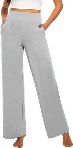 XFIFM Yoga Pants Women's Wide Leg Pants High Waist Elastic Sweatpants pantsLounge Pants with Pockets in Saudi Arabia