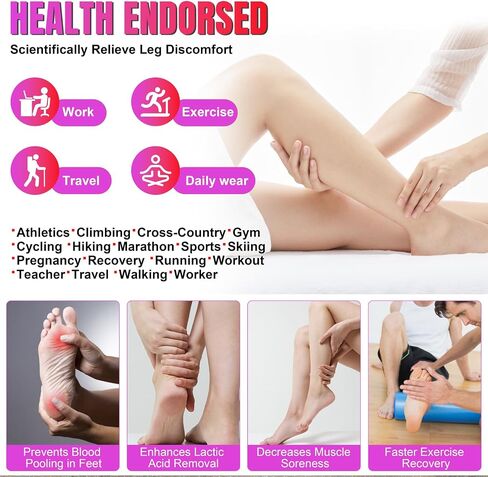 Cerpite Plus Size Compression Socks 20-30 mmHg for Women & Men, Extra Wide Calf Compression Socks, Cushioned Breathable Support for Nurses, Travel, Running & Long Standing in Kuwait