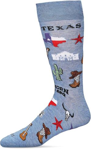MeMoi Men's Don't Mess With Texas Rayon from Rayan Blend Novelty Crew Sock in Kuwait