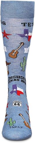 MeMoi Men's Don't Mess With Texas Rayon from Rayan Blend Novelty Crew Sock in Kuwait