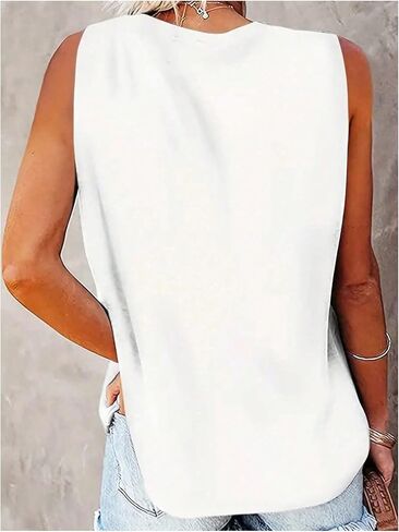 OYOANGLE Women's Camo Heart Print Going Out Top Sleeveless Tank Top Crewneck Casual Shirt in Kuwait