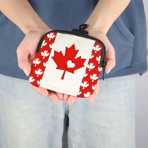 CMNIM Canada Gifts Canada Flag Coin Purse Canadian Maple Leaf Mini Wallet Zipper Pouch for Canadian Souvenir Party Favors in Kuwait